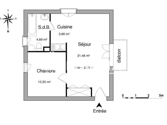 Appartement 2 pièces (40.53 m²) à louer - Le Thillay (95500)