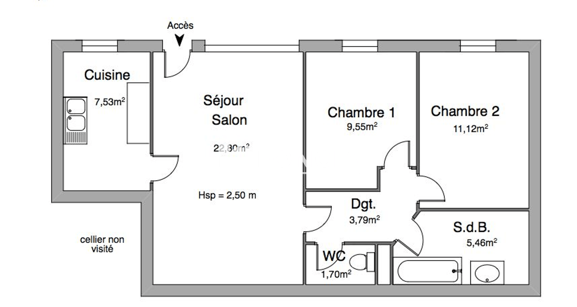 Appartement 3 pièces (61.95 m²) à louer - Bourges (18000)