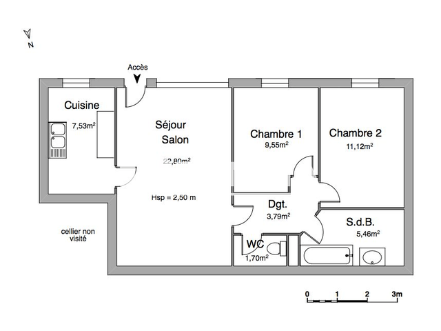 Appartement 3 pièces (61.95 m²) à louer - Bourges (18000)
