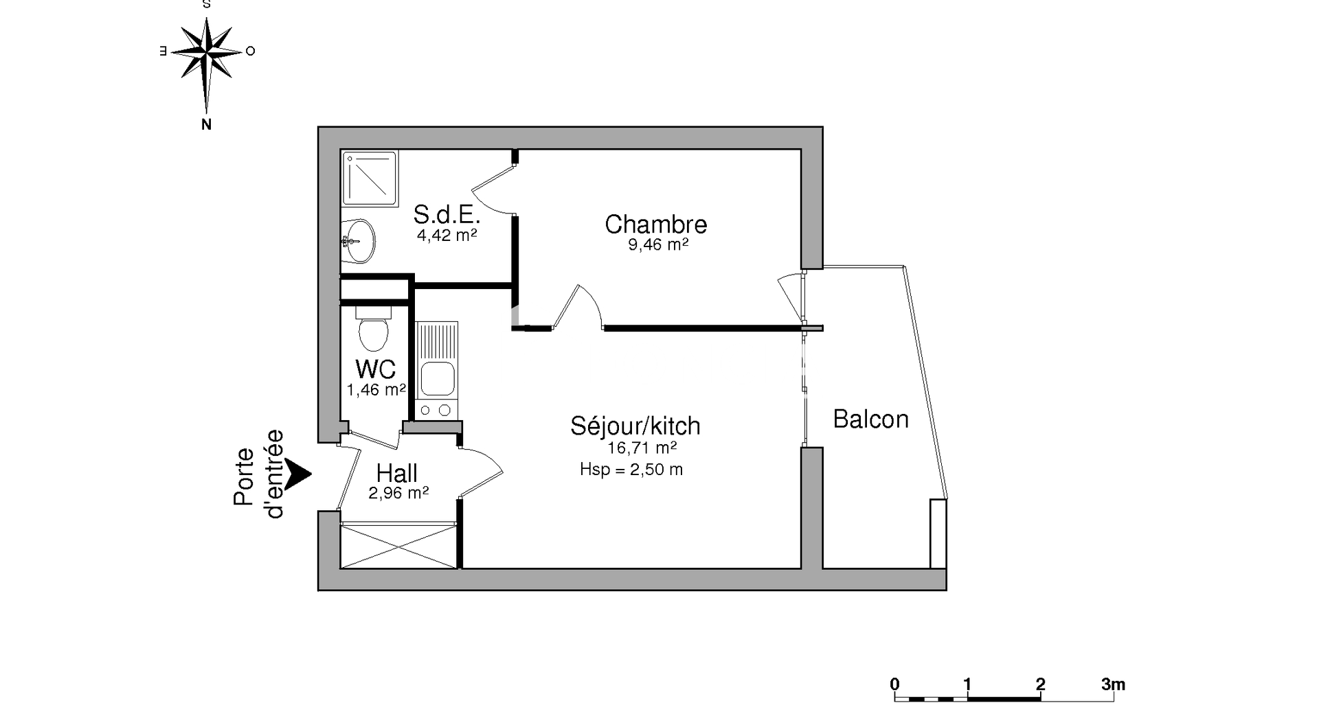 Appartement 2 pièces (35.01 m²) à louer - Rennes (35000)