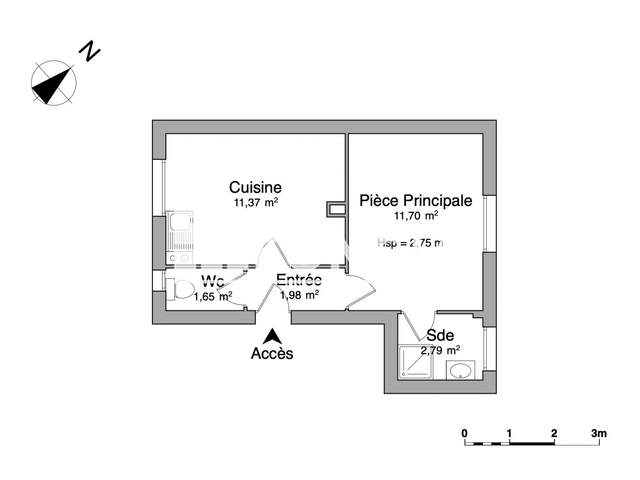 Studio (29.49 m²) à louer - Sotteville Les Rouen (76300)