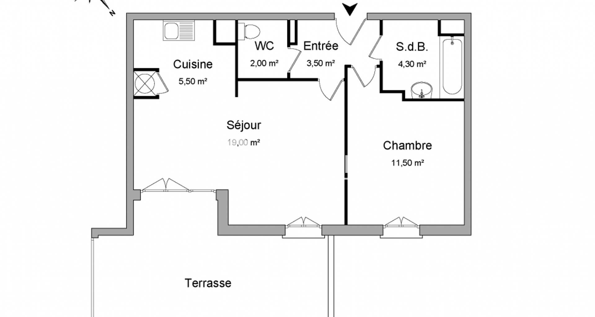 Appartement 2 pièces (45.8 m²) à louer - ÉZanville (95460)