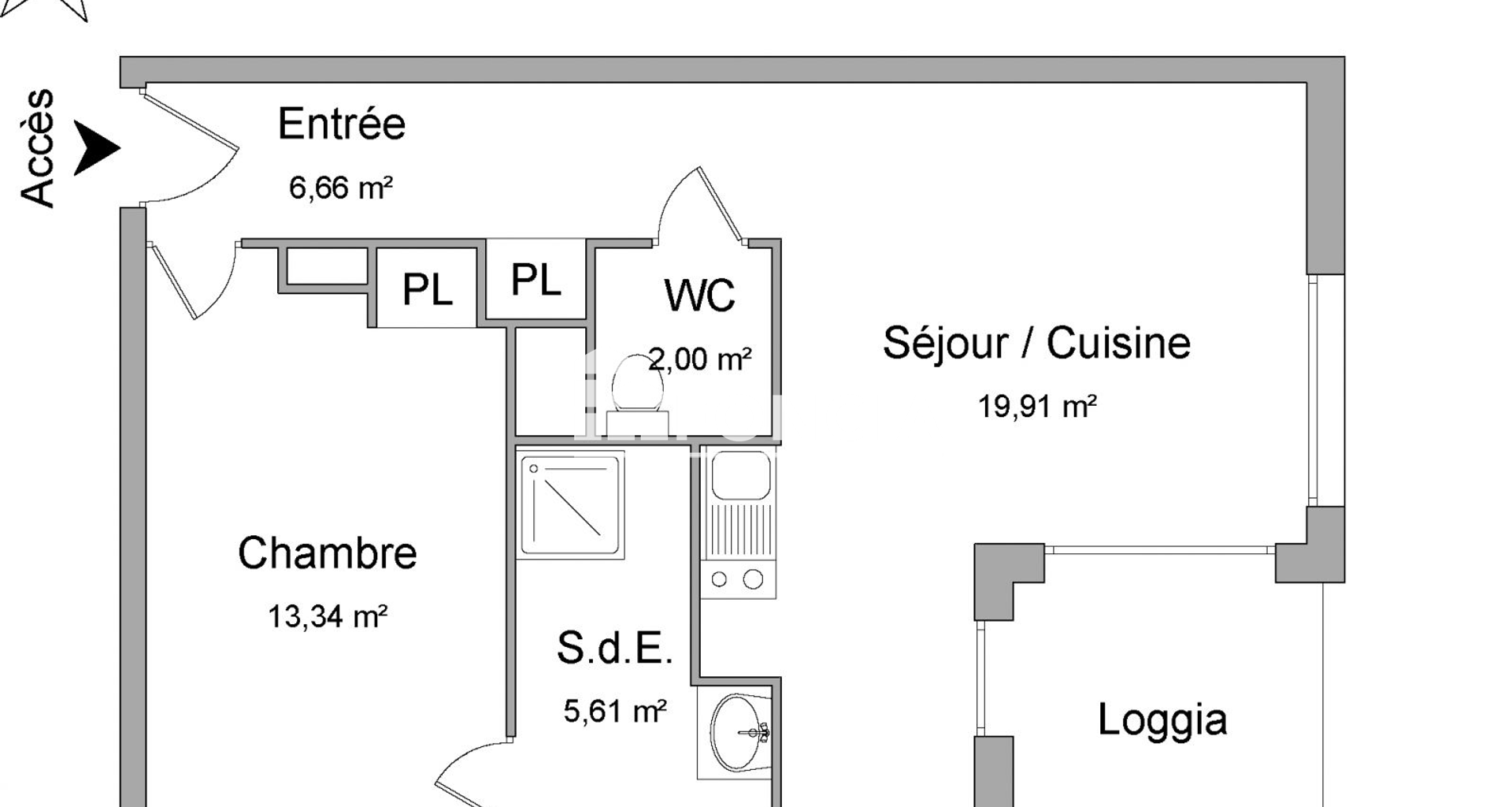 Appartement 2 pièces (47.52 m²) à louer - Rennes (35000)