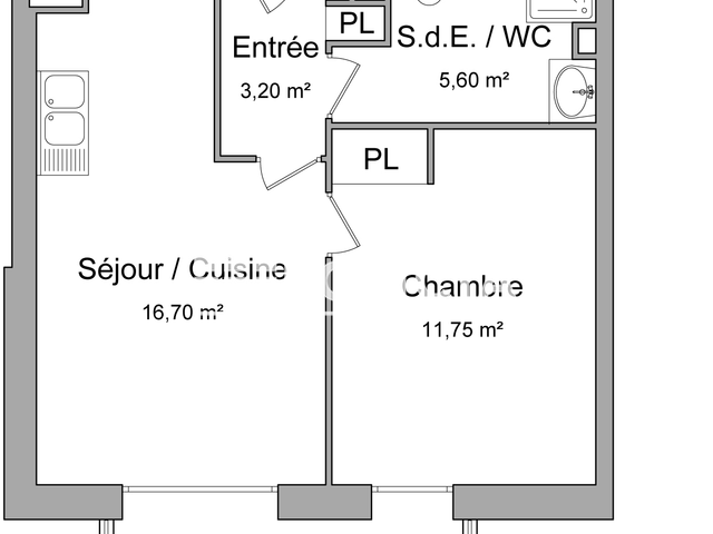 Appartement 2 pièces (37.25 m²) à louer - Evreux (27000)