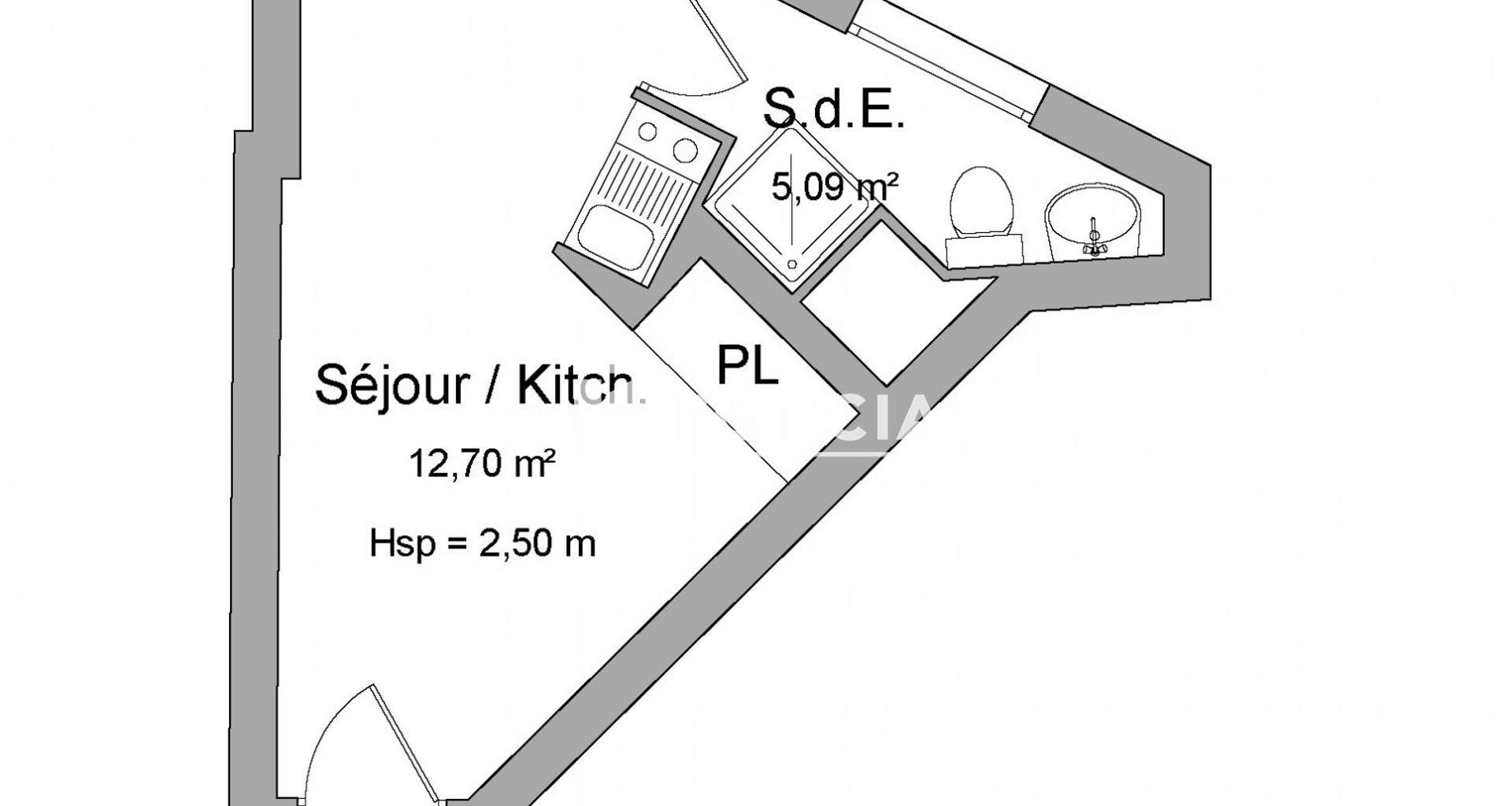 Studio (17.79 m²) à louer - Le Havre (76600)