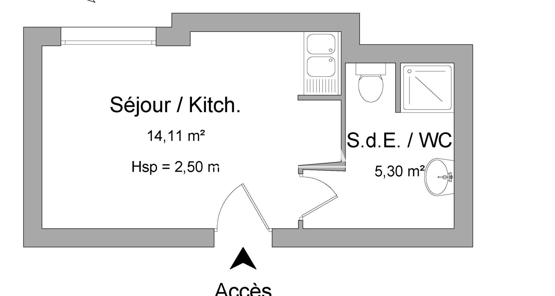 Studio (19.61 m²) à louer - Fontenay-aux-roses (92260)