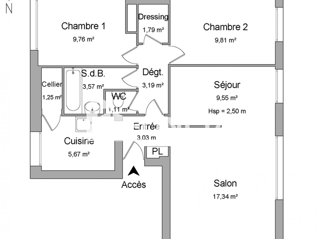 Appartement 4 pièces (66.07 m²) à louer - Eaubonne (95600)