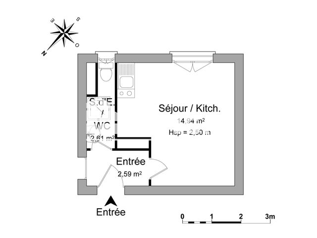 Studio (20.14 m²) à louer - Rennes (35700)