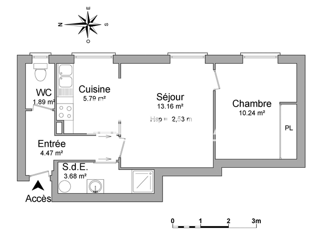 Appartement 2 pièces (39.23 m²) à louer - Nimes (30000)