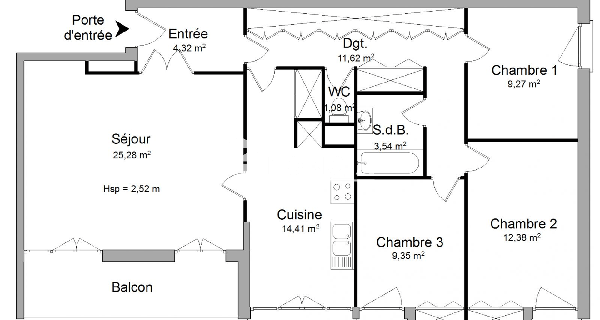 Appartement 4 pièces (91.25 m²) à louer - ÉZanville (95460)