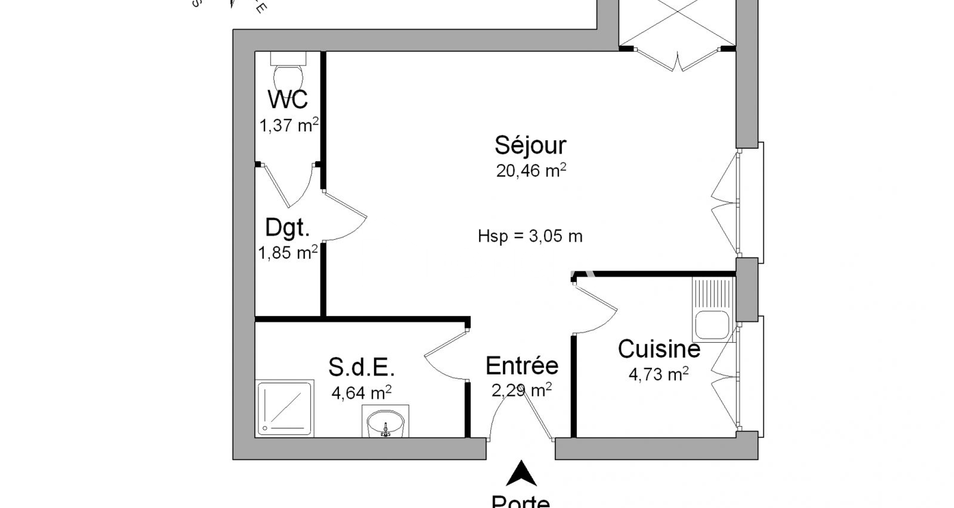 Studio (35.34 m²) à louer - Nîmes (30000)