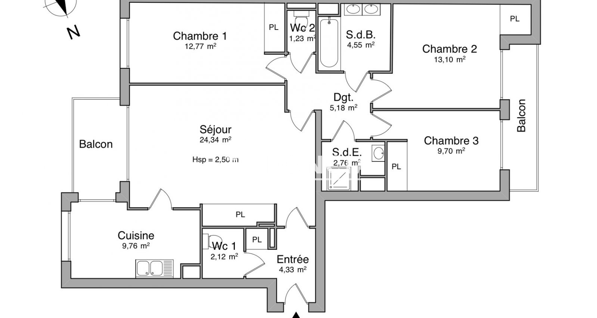 Appartement 4 pièces (89.84 m²) à louer - Clamart (92140)