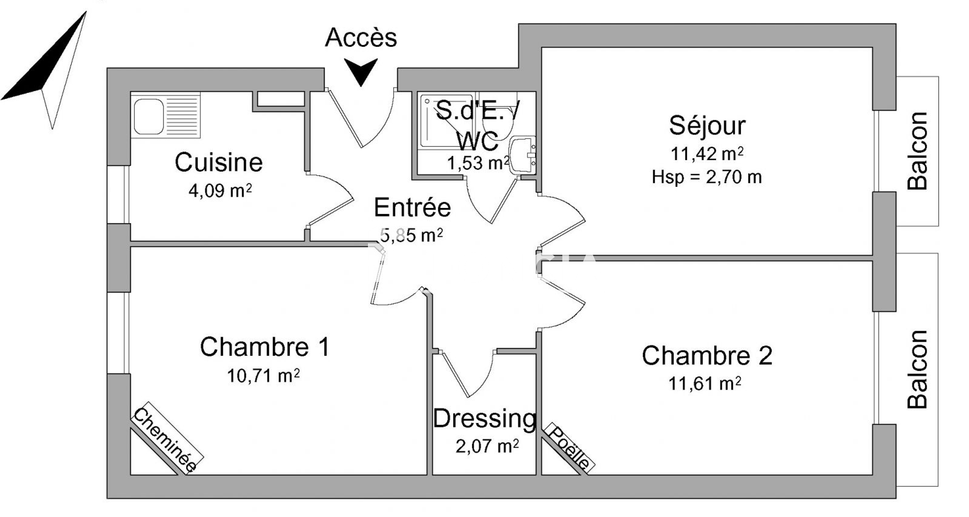 Appartement 3 pièces (47.63 m²) à louer - Saint-mandé (94160)