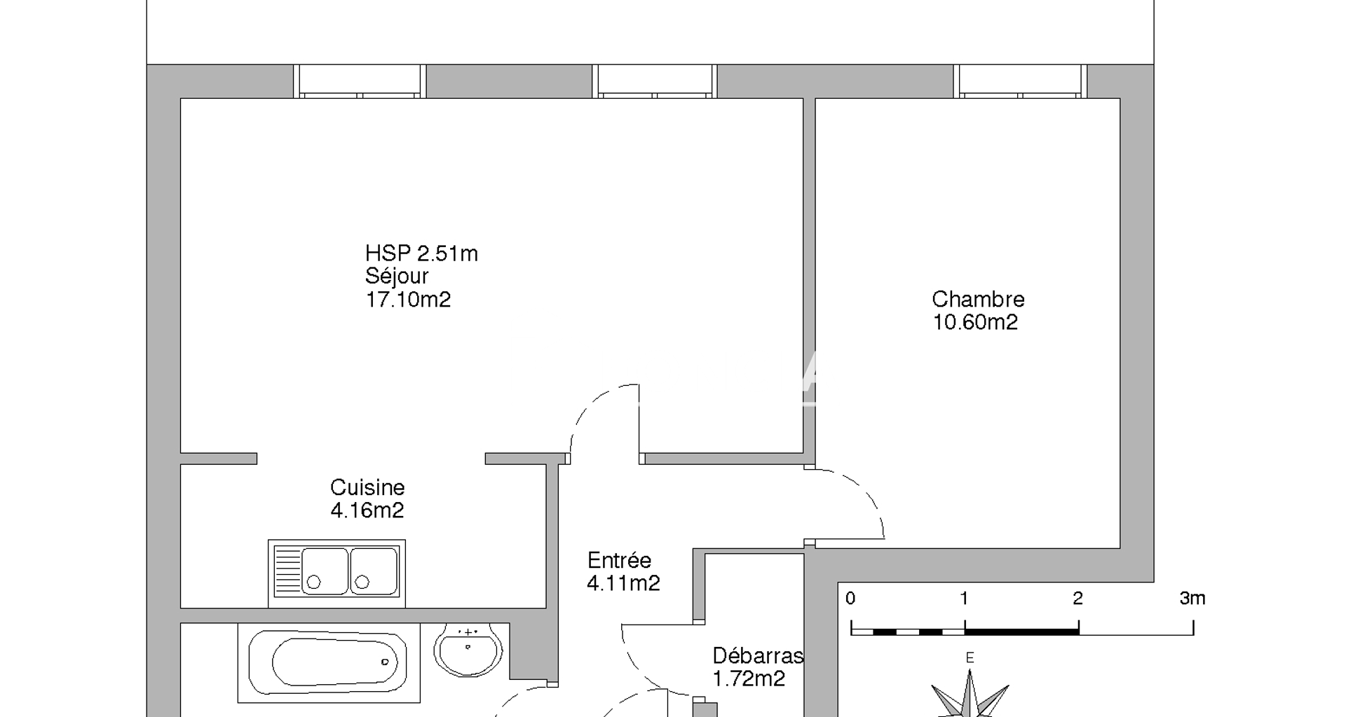 Appartement 2 pièces (41.94 m²) à louer - Argenteuil (95100)