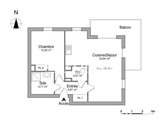 Appartement 2 pièces (49.21 m²) à louer - Evreux (27000)