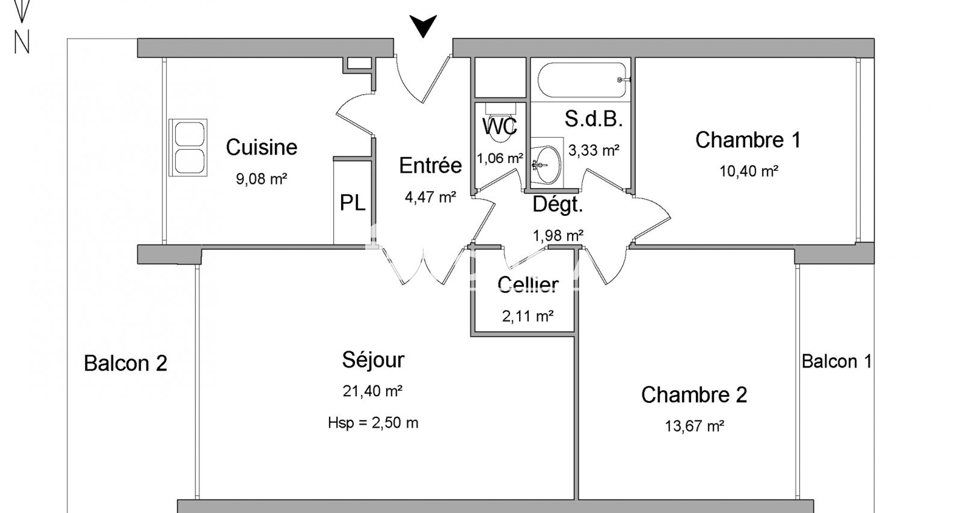 Appartement 3 pièces (81.29 m²) à louer - Créteil (94000)