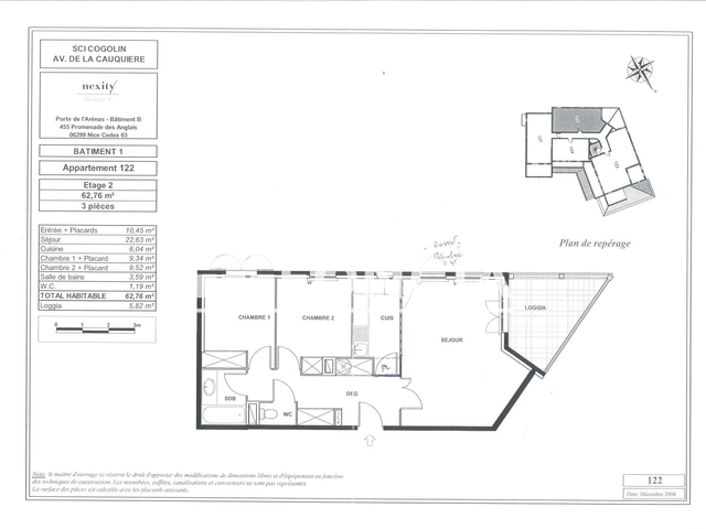 Appartement 3 pièces (62.76 m²) à louer - Cogolin (83310)