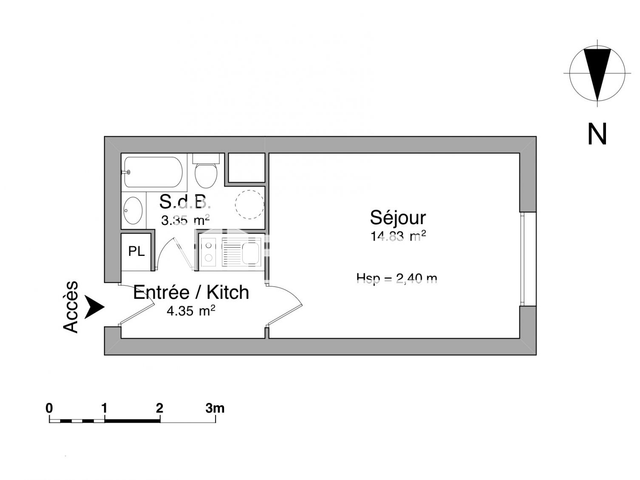 Studio (22.53 m²) à louer - Rennes (35000)