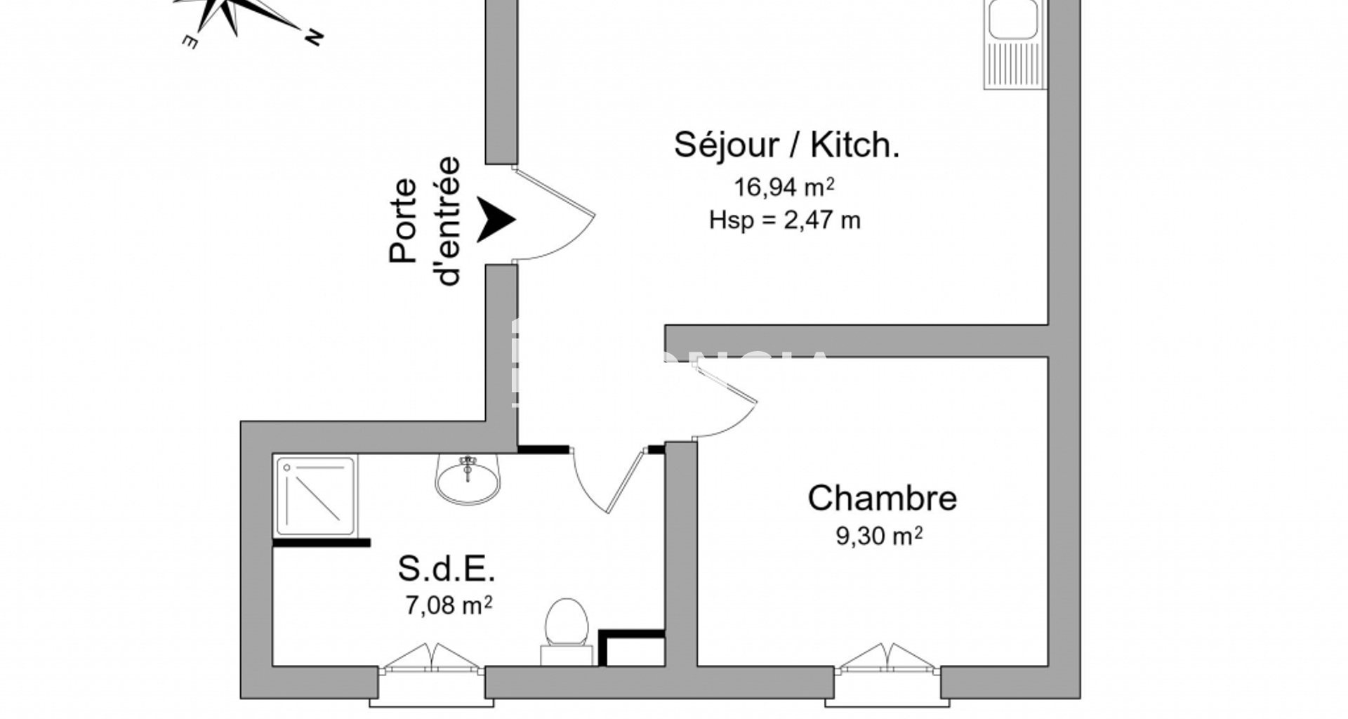 Appartement 2 pièces (33.32 m²) à louer - Pierrelaye (95480)