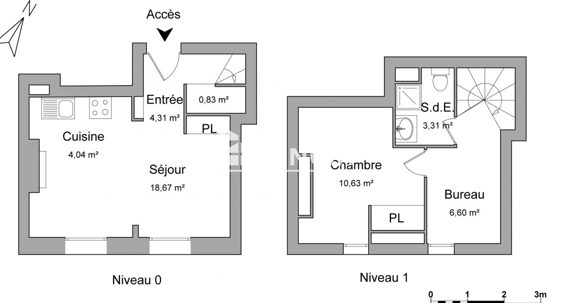 Appartement 2 pièces (51.4 m²) à louer - Dieppe (76200)