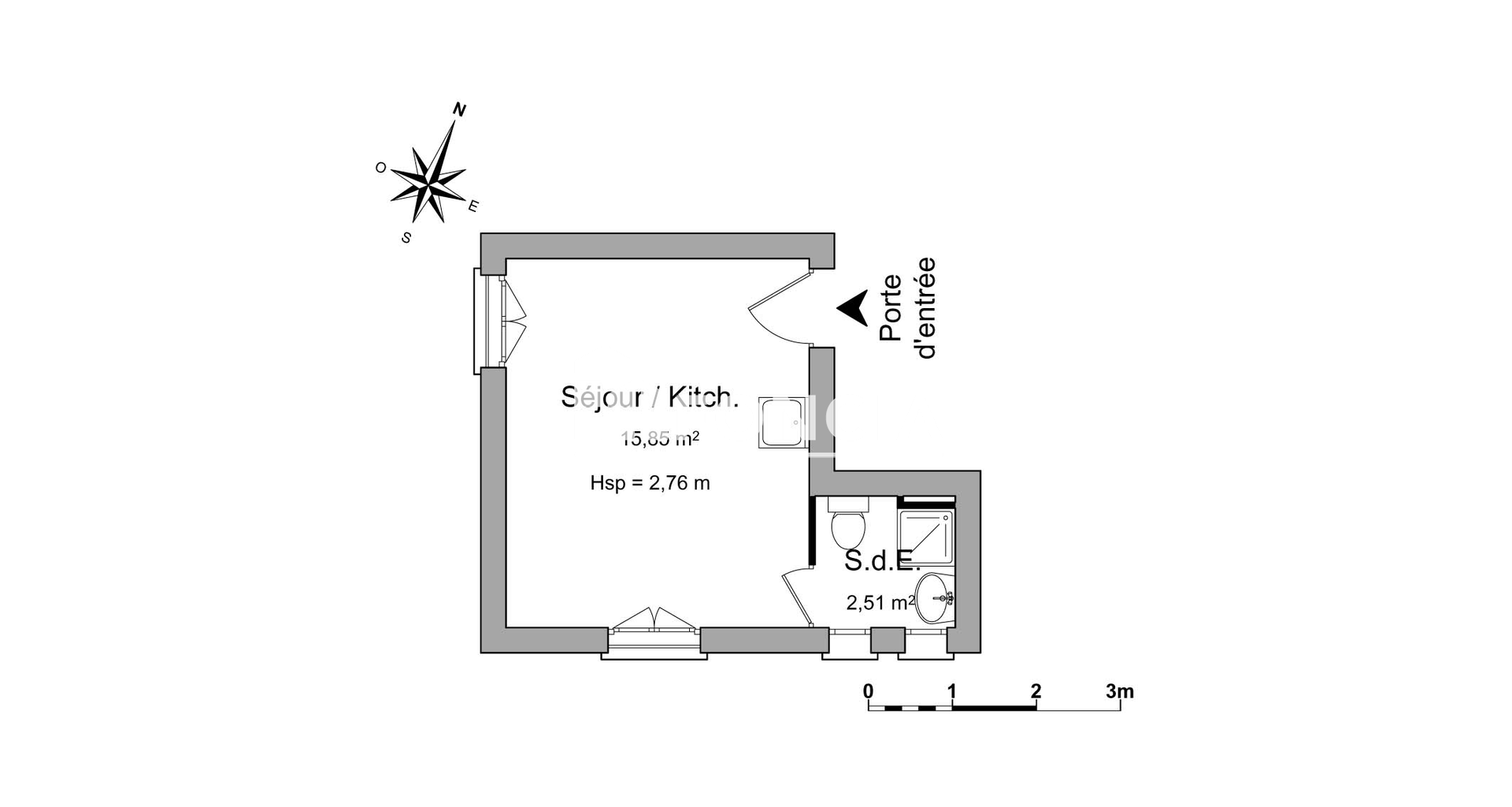 Studio (18.36 m²) à louer - Orléans (45000)