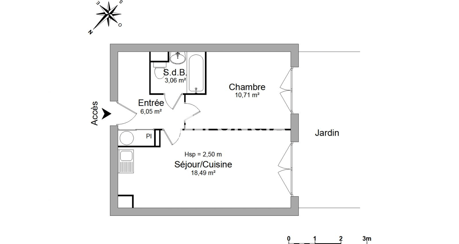 Appartement 2 pièces (38.31 m²) à louer - Herblay-sur-seine (95220)