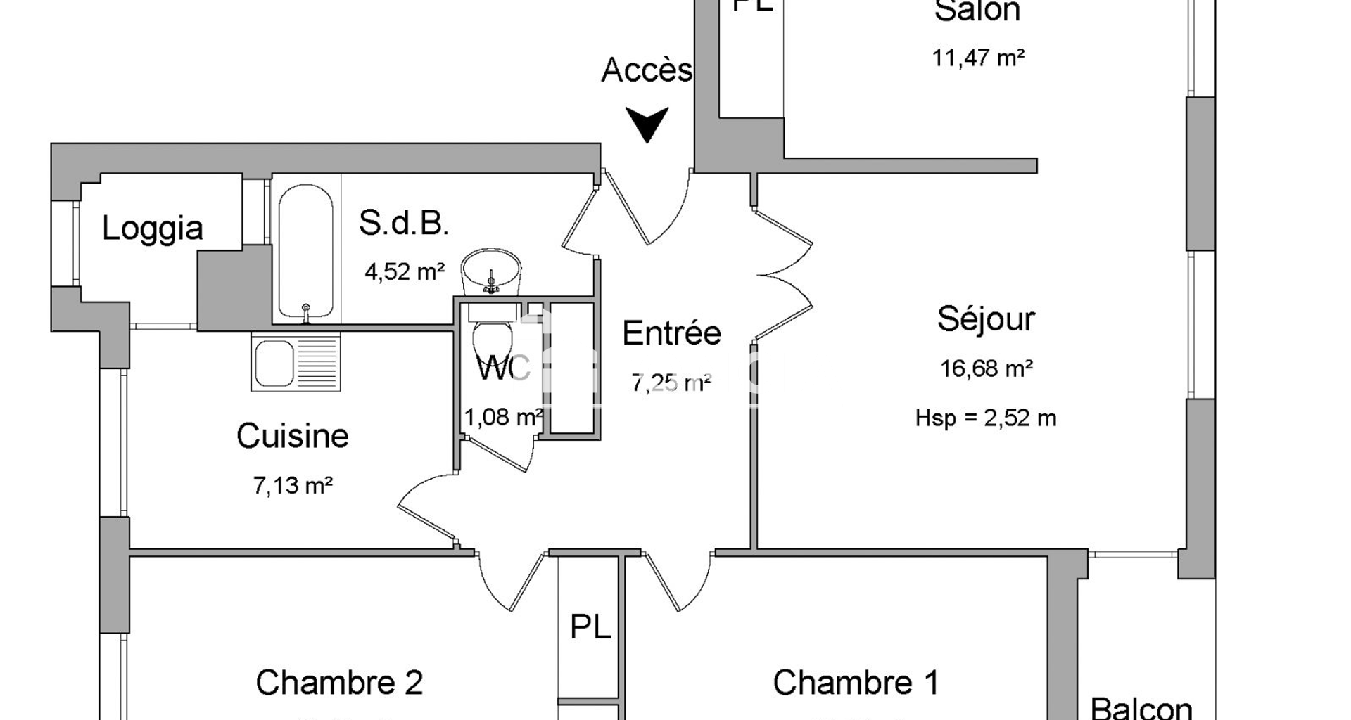 Appartement 4 pièces (72.36 m²) à louer - Nîmes (30900)