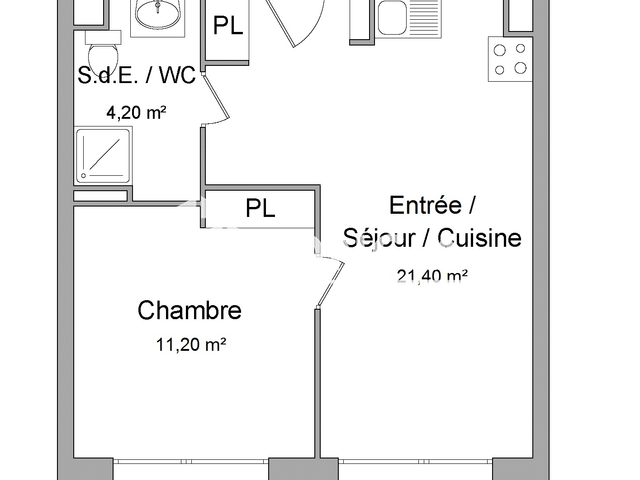 Appartement 2 pièces (36.8 m²) à louer - Rennes (35000)