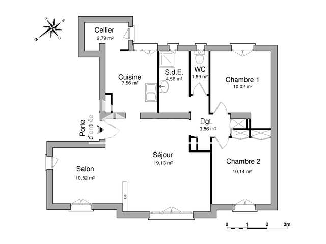 Appartement 4 pièces (70.47 m²) à louer - Caen (14000)