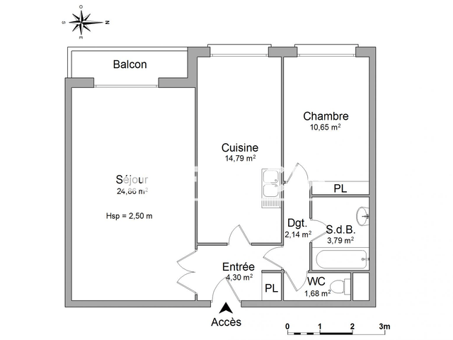 Appartement 2 pièces (62.21 m²) à louer - Saint Brieuc (22000)