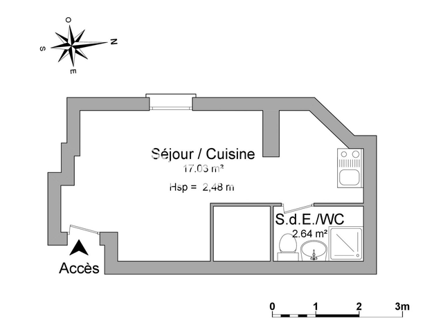 Studio (19.67 m²) à louer - Caen (14000)