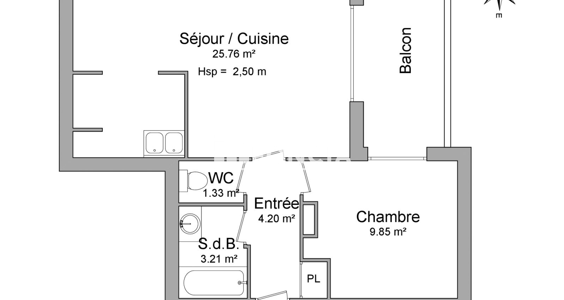 Appartement 2 pièces (44.35 m²) à louer - Nogent-sur-marne (94130)
