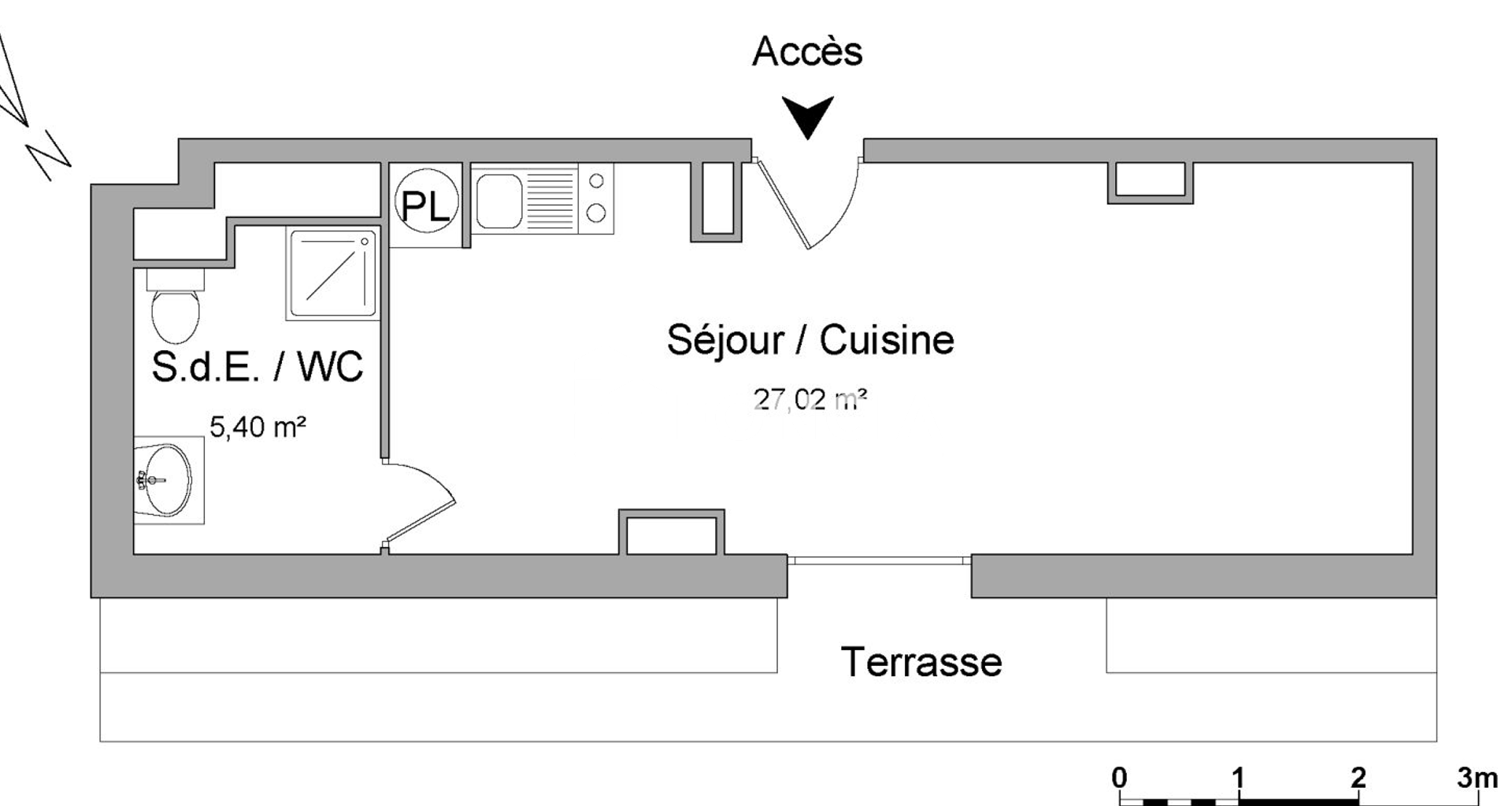 Studio (32.42 m²) à louer - Darnétal (76160)