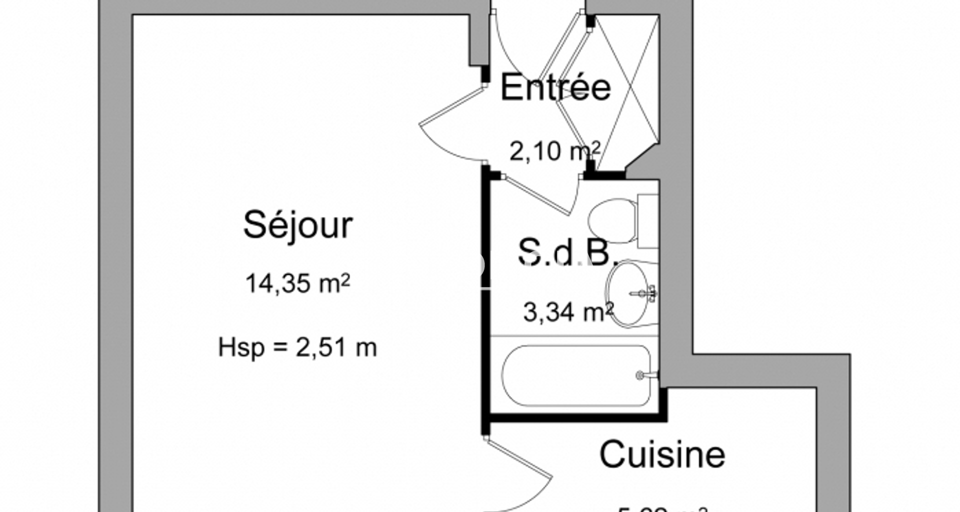 Studio (25.41 m²) à louer - Bourg-la-reine (92340)