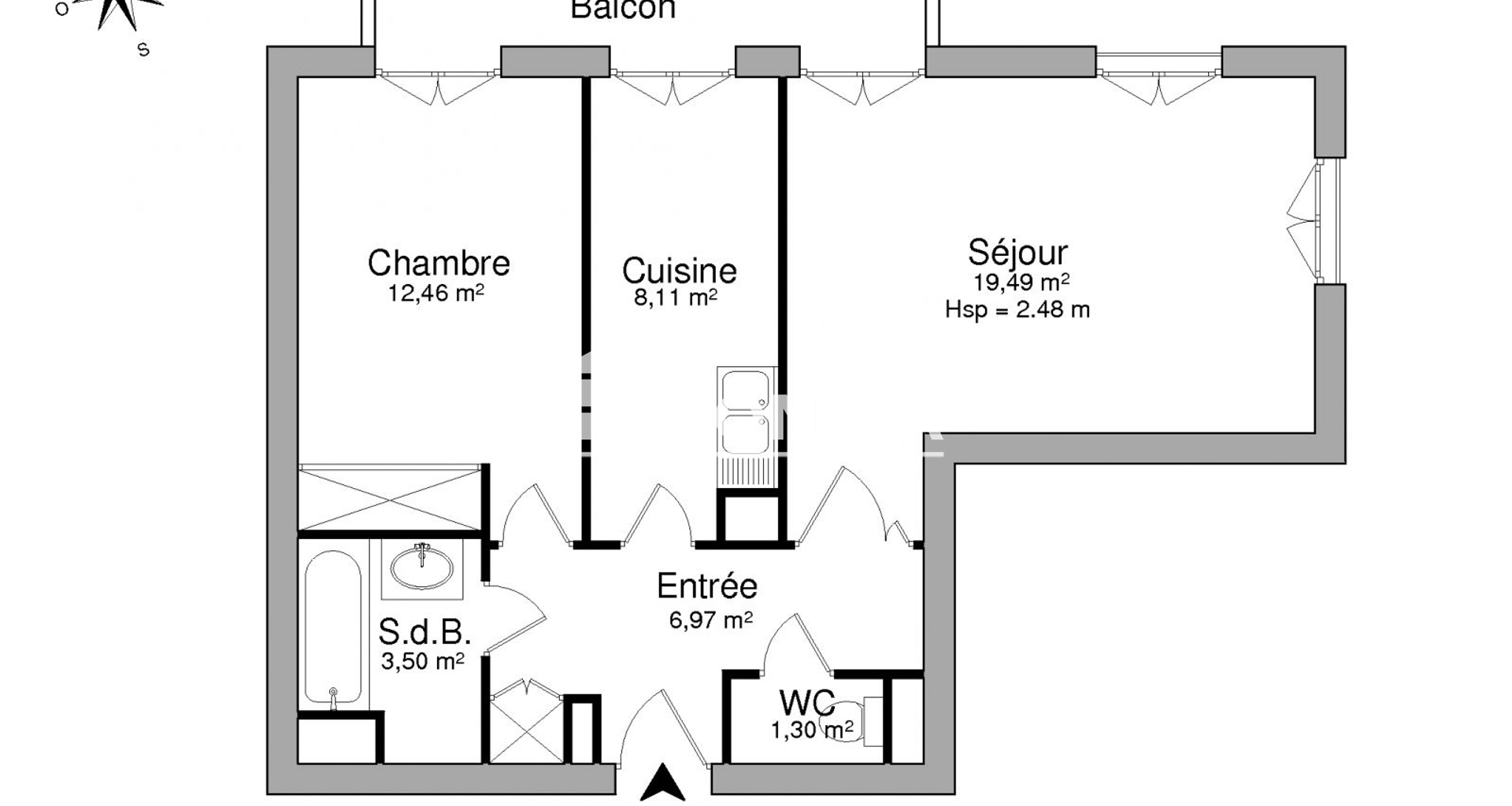 Appartement 2 pièces (51.83 m²) à louer - Châtenay-malabry (92290)