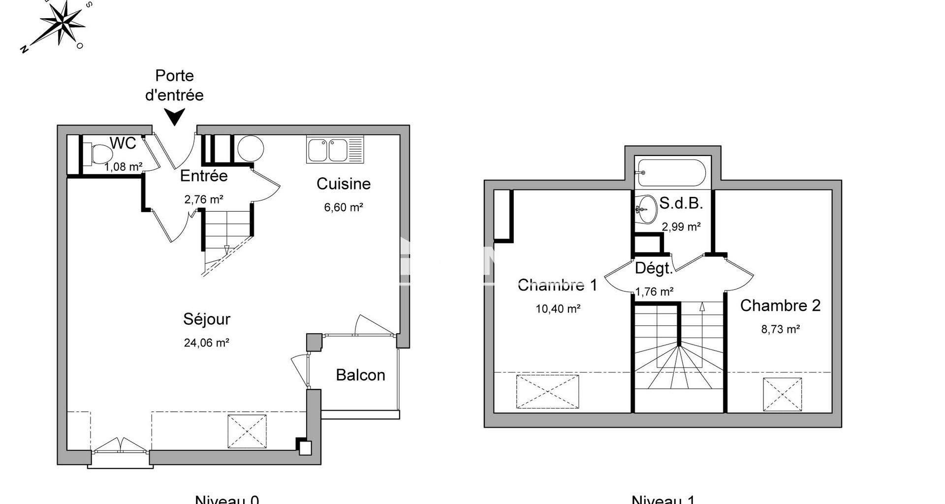 Appartement 3 pièces (58.38 m²) à louer - Montigny-lès-cormeilles (95370)