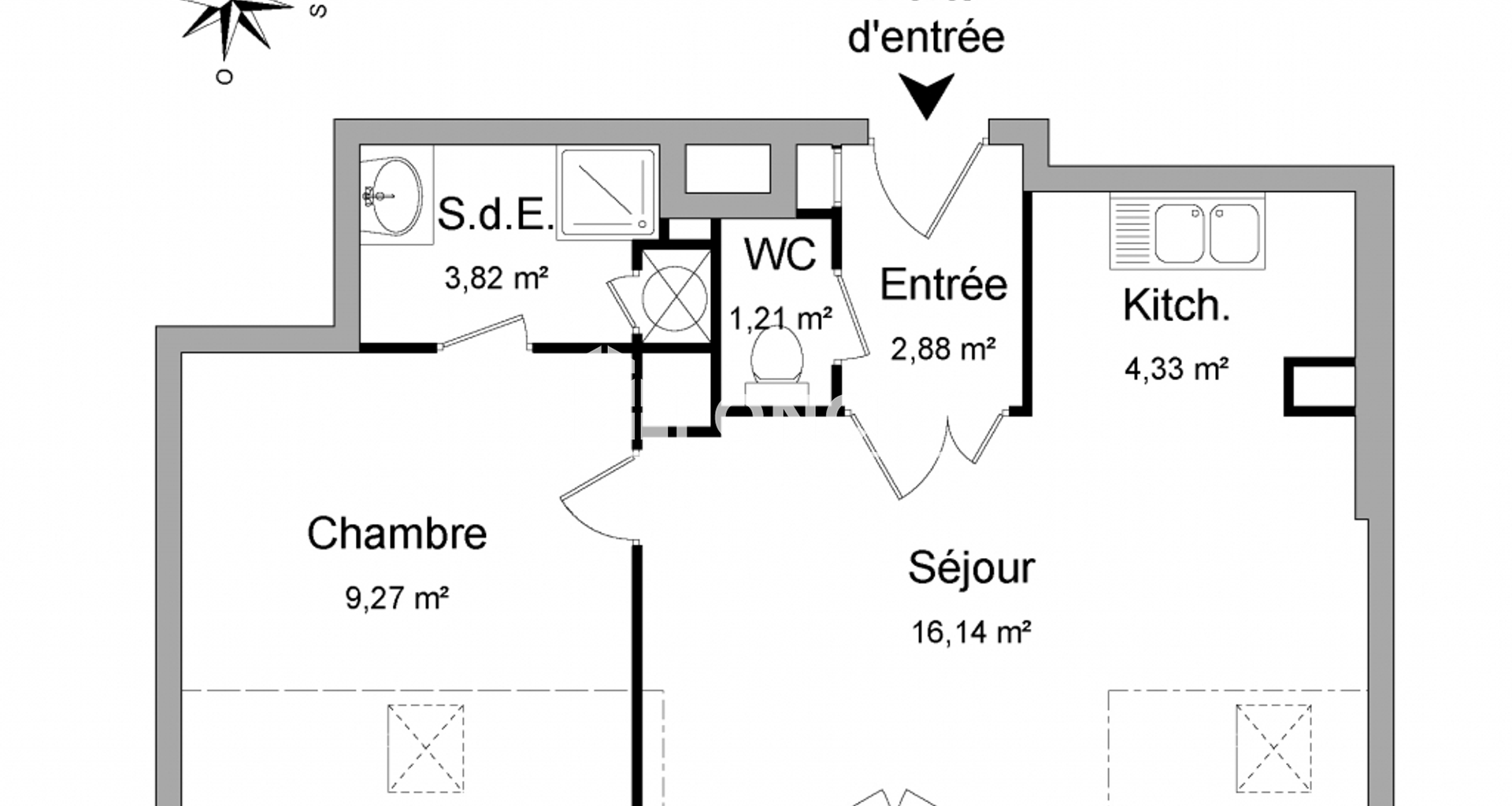 Appartement 2 pièces (37.65 m²) à louer - Argenteuil (95100)