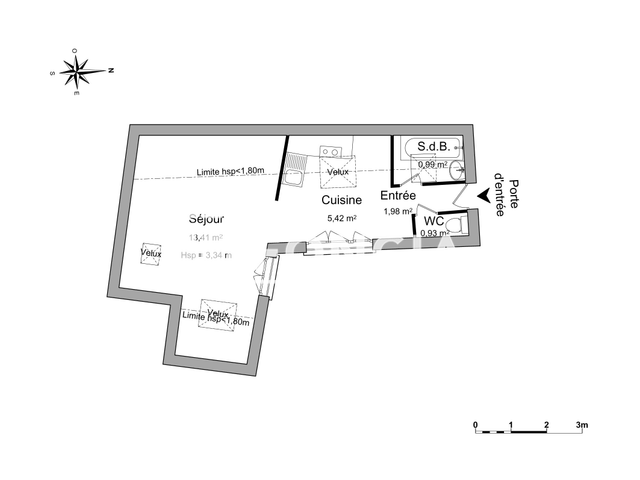 Studio (22.73 m²) à louer - Rouen (76000)