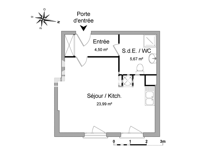 Studio (34.16 m²) à louer - Argenteuil (95100)