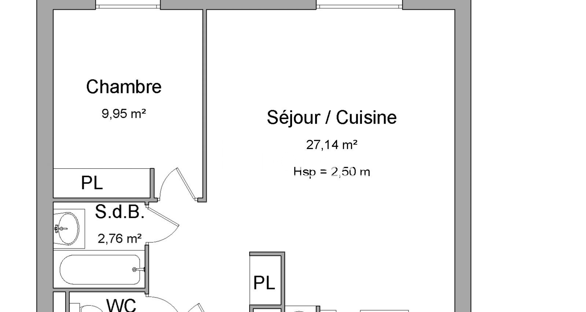 Appartement 2 pièces (41.1 m²) à louer - Varennes-vauzelles (58640)