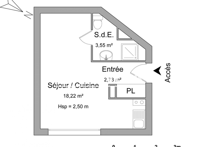 Studio (24.5 m²) à louer - Elbeuf (76500)