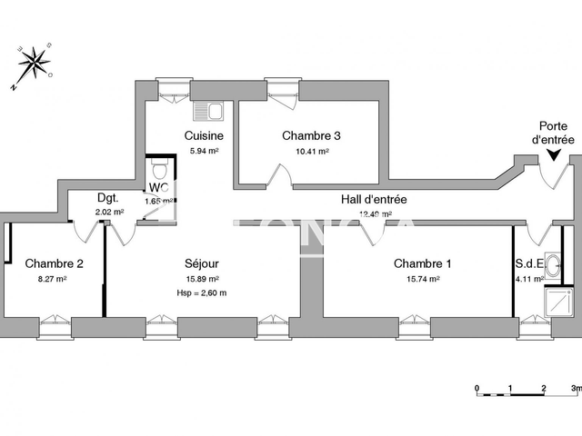Appartement 4 pièces (76.52 m²) à louer - Montpellier (34000)