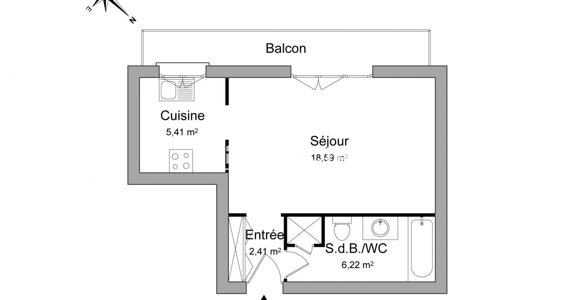 Studio (32.63 m²) à louer - Créteil (94000)