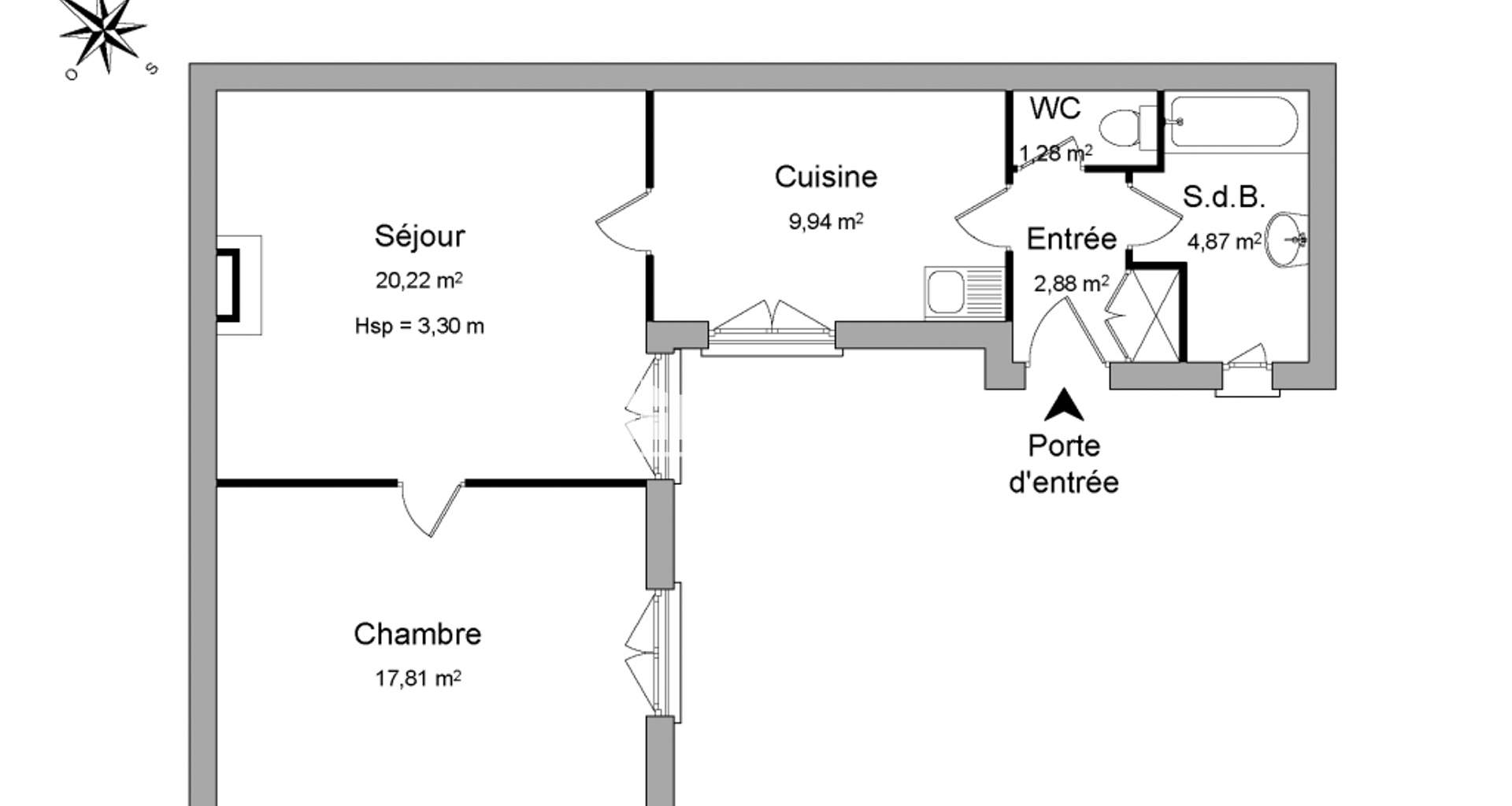 Appartement 2 pièces (57 m²) à louer - Nîmes (30000)