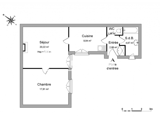 Appartement 2 pièces (57 m²) à louer - Nimes (30000)