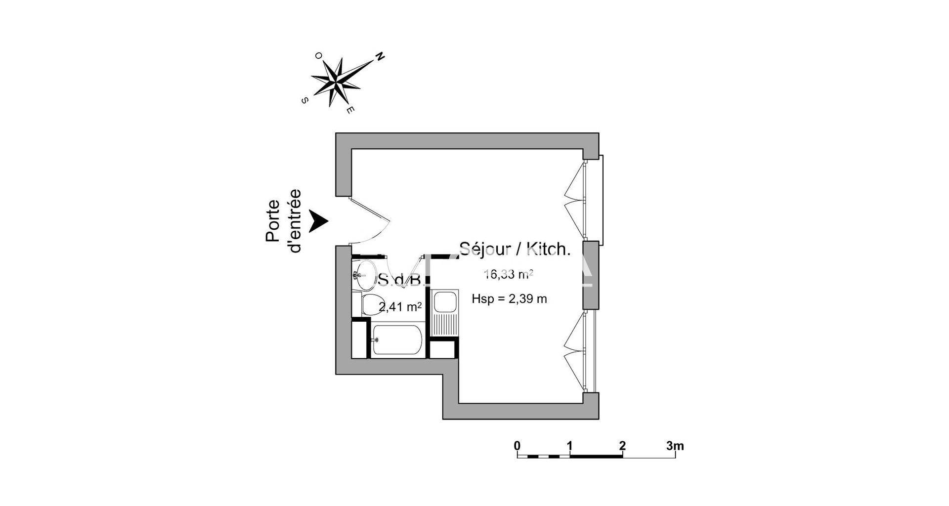 Studio (18.74 m²) à louer - Montlignon (95680)