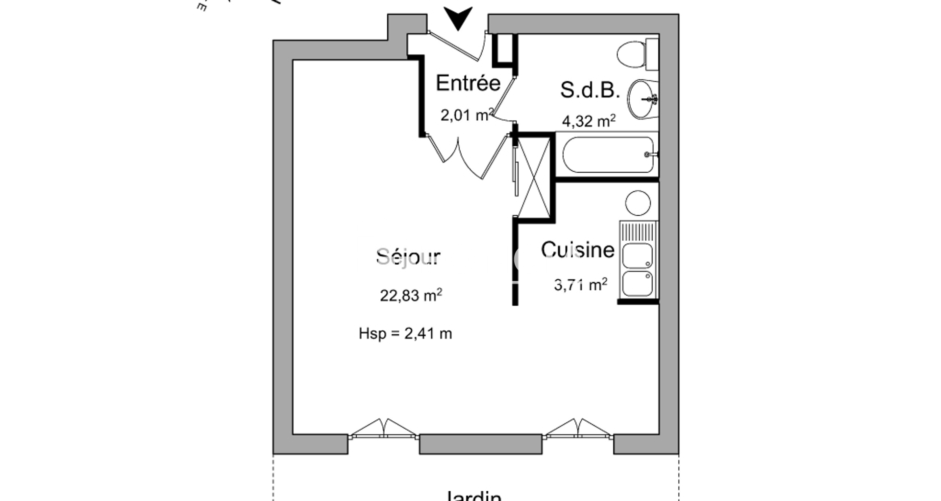 Studio (32.87 m²) à louer - Ermont (95120)