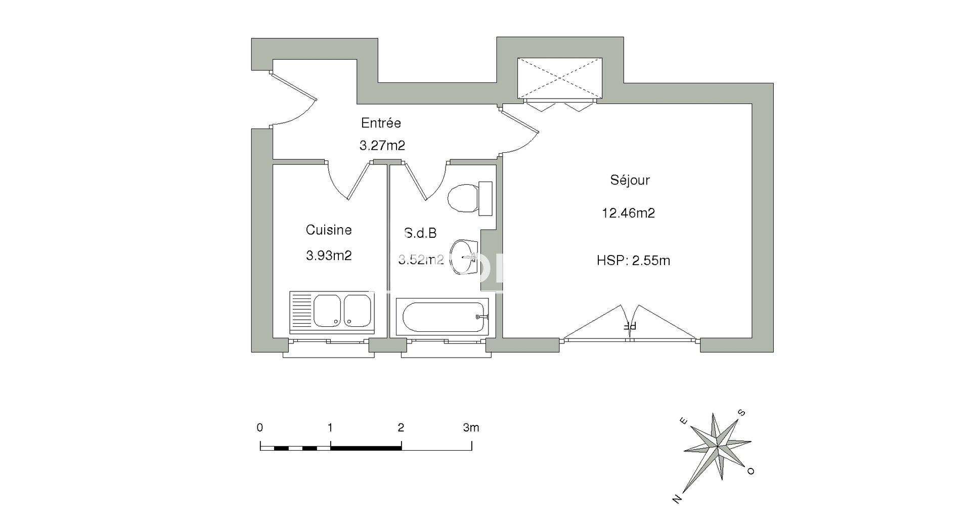Studio (23.18 m²) à louer - La Varenne St Hilaire (94210)