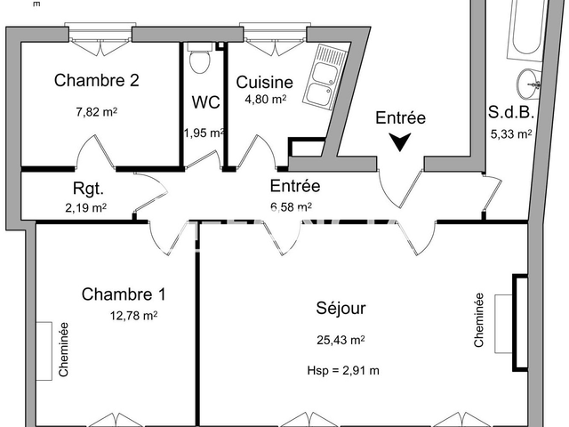 Appartement 3 pièces (66.88 m²) à louer - Orleans (45000)