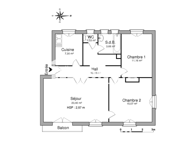 Appartement 3 pièces (72.3 m²) à louer - Mont-saint-aignan (76130)